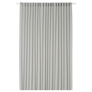 IKEA ROSENROBINIA sheer curtain, 1 piece, 118x98 in Light Gray, Ikea Outlet | 5310TNKPA