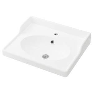 IKEA RÄTTVIKEN Sink, 24 3/8x19 1/4x2 3/8 in White, Ikea Outlet | 7803XOMCW