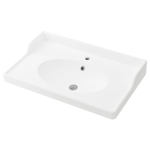 IKEA RÄTTVIKEN Sink, 32 1/4x19 1/4x2 3/8 in White, Ikea Outlet | 2650BKLPR