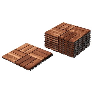 IKEA RUNNEN decking, outdoor, 9 sq feet Brown Stained, Ikea Outlet | 4092GMRNS
