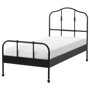 IKEA SAGSTUA bed frame, Twin Black / Luröy, Ikea Outlet | 8437JZSVC