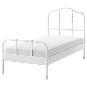 IKEA SAGSTUA bed frame, Twin White / Luröy, Ikea Outlet | 6037TYPQB