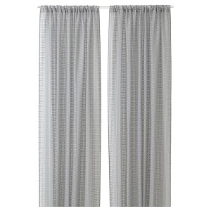 IKEA SANDDÅDRA sheer curtains, 1 pair, 57x98 in Gray, Ikea Outlet | 6439VLRXA