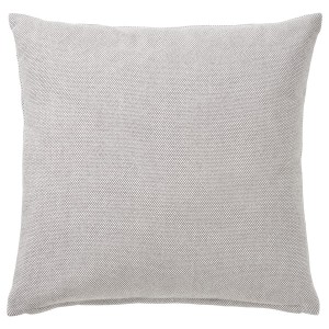 IKEA SANDTRAV cushion, 18x18 in Gray / White, Ikea Outlet | 8145SYWLI