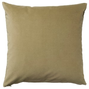 IKEA SANELA cushion cover, 26x26 in Light Olive / Green, Ikea Outlet | 9846NAYTE