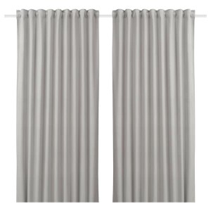 IKEA SANELA room darkening curtains, 1 pair, 55x98 in Light Gray, Ikea Outlet | 7056SZNRY