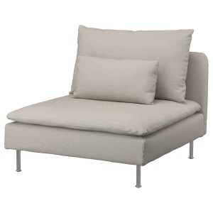 IKEA SÖDERHAMN 1-seat section Fridtuna Light Beige, Ikea Outlet | 7025ZDNUG