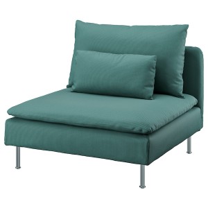 IKEA SÖDERHAMN 1-seat section Kelinge Gray / Turquoise, Ikea Outlet | 7204UDHJT