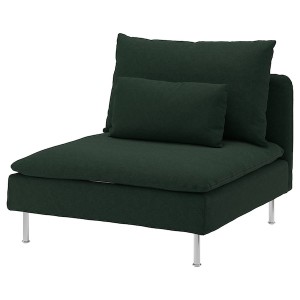 IKEA SÖDERHAMN 1-seat section Tallmyra Dark Green, Ikea Outlet | 8023BQTDV