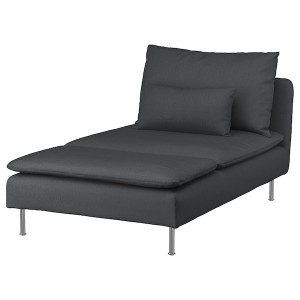 IKEA SÖDERHAMN Chaise cover Fridtuna Dark Gray, Ikea Outlet | 5183MPINA
