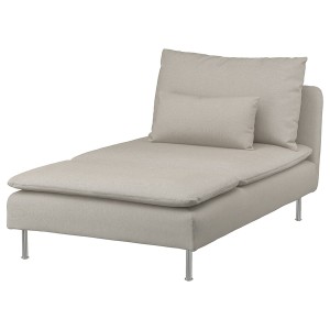 IKEA SÖDERHAMN Chaise cover Fridtuna Light Beige, Ikea Outlet | 4706QJVSR