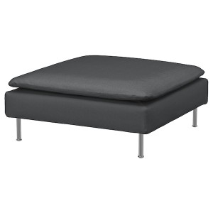 IKEA SÖDERHAMN Cover for ottoman Fridtuna Dark Gray, Ikea Outlet | 0173GZQKP