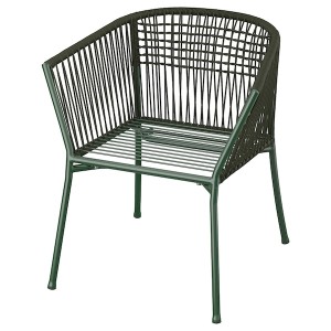 IKEA SEGERÖN armchair, outdoor Dark Green, Ikea Outlet | 7563NSFPI
