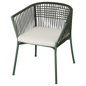 IKEA SEGERÖN armchair, outdoor Dark Green / Frösön / Duvholmen Beige, Ikea Outlet | 7463TSDKA