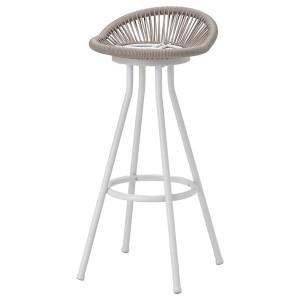 IKEA SEGERÖN bar stool, outdoor, swivel white/beige, Ikea Outlet | 5483RZTNV