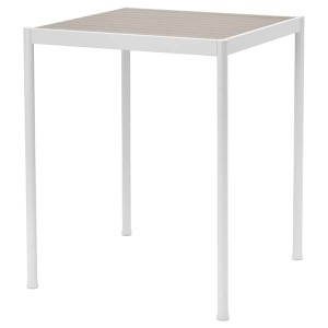 IKEA SEGERÖN bar table, outdoor, white/beige, 35x35 in, Ikea Outlet | 9453BVHND