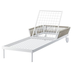 IKEA SEGERÖN chaise, white/beige, Ikea Outlet | 0736MBSUW