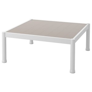 IKEA SEGERÖN coffee table, outdoor, white/beige, 28 3/4x28 3/4 in, Ikea Outlet | 9587PNGTO