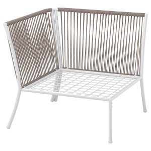 IKEA SEGERÖN corner section, outdoor, white/beige, Ikea Outlet | 1407JUTHA