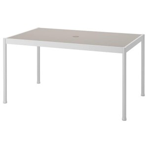 IKEA SEGERÖN table, outdoor, 35 7/8x57 7/8 in White / Beige, Ikea Outlet | 9238QPCXE