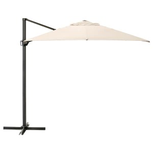 IKEA SEGLARÖ Umbrella, hanging, beige, tilting, Ikea Outlet | 6439IWBYU