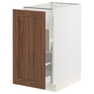 IKEA SEKTION / MAXIMERA base cab f recycling/1 door, 15x24x30 in White Enköping / Brown Walnut Effect, Ikea Outlet | 6983MWZBQ