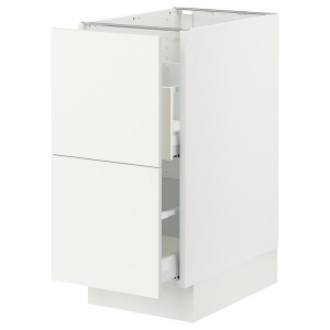 IKEA SEKTION / MAXIMERA base cab f recycling/2 fronts, 15x24x30 in White / Vallstena White, Ikea Outlet | 9821LFNSQ