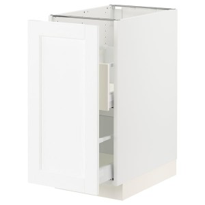 IKEA SEKTION / MAXIMERA base cab f recycling/1 door, 15x24x30 in White Enköping / White Wood Effect, Ikea Outlet | 5920WCNOE