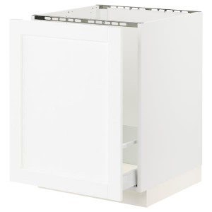 IKEA SEKTION / MAXIMERA base cab f sink/recycling, 24x24x30 in White Enköping / White Wood Effect, Ikea Outlet | 5639YKXCL