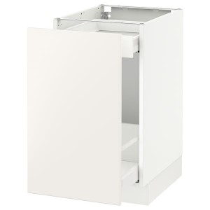 IKEA SEKTION / MAXIMERA base cabinet with pull-out storage, 18x24x30 in White / Veddinge White, Ikea Outlet | 6302BDQFJ