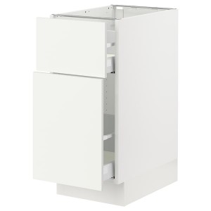 IKEA SEKTION / MAXIMERA base cabinet/p-out storage/drawer, 15x24x30 in White / Vallstena White, Ikea Outlet | 8715WVDRX