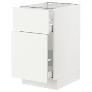 IKEA SEKTION / MAXIMERA base cabinet/p-out storage/drawer, 18x24x30 in White / Vallstena White, Ikea Outlet | 2819PTOGB