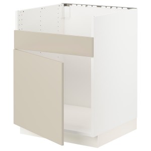 IKEA SEKTION base cab f HAVSEN single bowl sink, 24x24x30 in White / Havstorp Beige, Ikea Outlet | 0769GTRSU