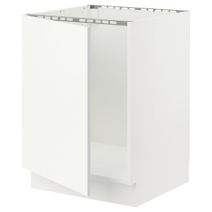 IKEA SEKTION base cabinet for sink, 24x24x30 in White / Vallstena White, Ikea Outlet | 4159GBKOI