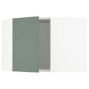 IKEA SEKTION corner wall cabinet, 26x15x20 in White / Bodarp Gray / Green, Ikea Outlet | 0596TLJWR
