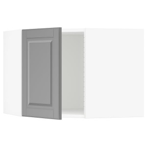 IKEA SEKTION corner wall cabinet, 26x15x20 in White / Bodbyn Gray, Ikea Outlet | 3806YTWVE