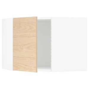IKEA SEKTION corner wall cabinet, 26x15x20 in White / Askersund Light Ash Effect, Ikea Outlet | 2051MOUJD