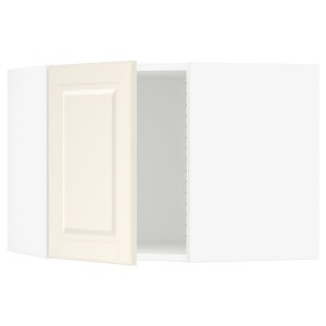 IKEA SEKTION corner wall cabinet, 26x15x20 in White / Bodbyn Off White, Ikea Outlet | 1386OLQME