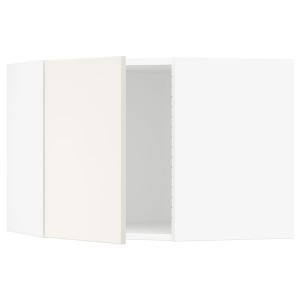IKEA SEKTION corner wall cabinet, 26x15x20 in White / Veddinge White, Ikea Outlet | 3529QKBRM