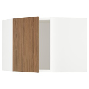 IKEA SEKTION corner wall cabinet, 26x15x20 in White / Tistorp Brown Walnut Effect, Ikea Outlet | 9106FYQIX