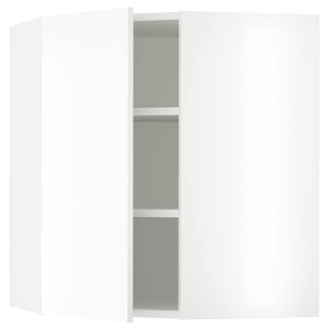IKEA SEKTION corner wall cabinet with shelves, 26x15x30 in White / Vallstena White, Ikea Outlet | 1630XVTAO