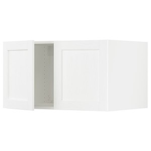 IKEA SEKTION top cab f fridge/freezer w 2 doors, 36x24x20 in White Enköping / White Wood Effect, Ikea Outlet | 5784FNZYI