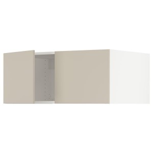 IKEA SEKTION top cab f fridge/freezer w 2 doors, 36x24x15 in White / Havstorp Beige, Ikea Outlet | 0924TENBH