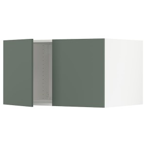 IKEA SEKTION top cab f fridge/freezer w 2 doors, 36x24x20 in White / Bodarp Gray / Green, Ikea Outlet | 8157FEWZJ