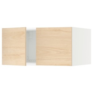 IKEA SEKTION top cab f fridge/freezer w 2 doors, 30x24x15 in White / Askersund Light Ash Effect, Ikea Outlet | 0758CZKOH