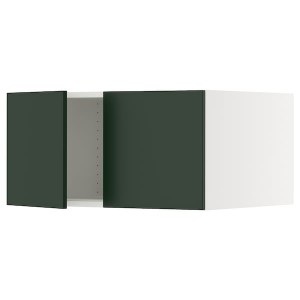 IKEA SEKTION top cab f fridge/freezer w 2 doors, 30x24x15 in White / Havstorp Deep Green, Ikea Outlet | 5860UADIC