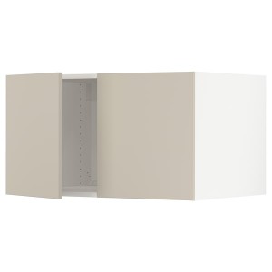 IKEA SEKTION top cab f fridge/freezer w 2 doors, 36x24x20 in White / Havstorp Beige, Ikea Outlet | 3148GZSEW