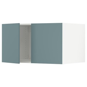 IKEA SEKTION top cab f fridge/freezer w 2 doors, 36x24x20 in White / Havstorp Turquoise, Ikea Outlet | 8249ZXQAP