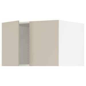 IKEA SEKTION top cab f fridge/freezer w 2 doors, 30x24x20 in White / Havstorp Beige, Ikea Outlet | 8023PZTEU