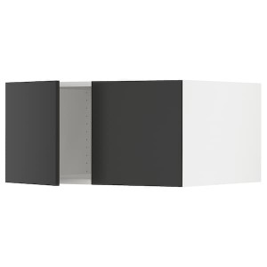 IKEA SEKTION top cab f fridge/freezer w 2 doors, 30x24x15 in White / Nickebo Matte Anthracite, Ikea Outlet | 4378QNLWR